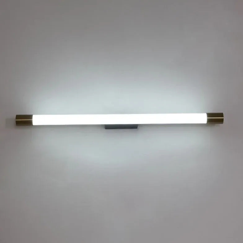 Luces LED para espejo de baño con tubo fino dorado 