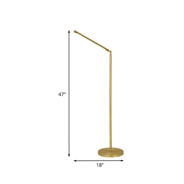 Gold Long Strip LED Floor Lamp