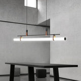 Luz colgante de comedor de LED de metal tubular