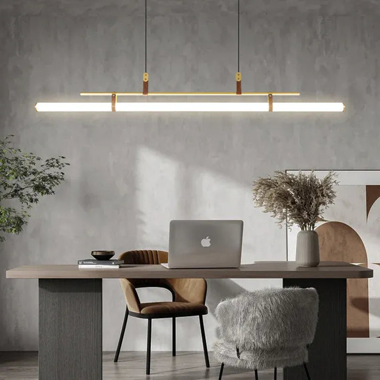 Luz colgante de comedor de LED de metal tubular