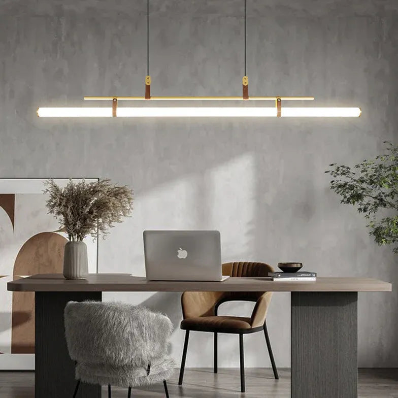 Luz colgante de comedor de LED de metal tubular