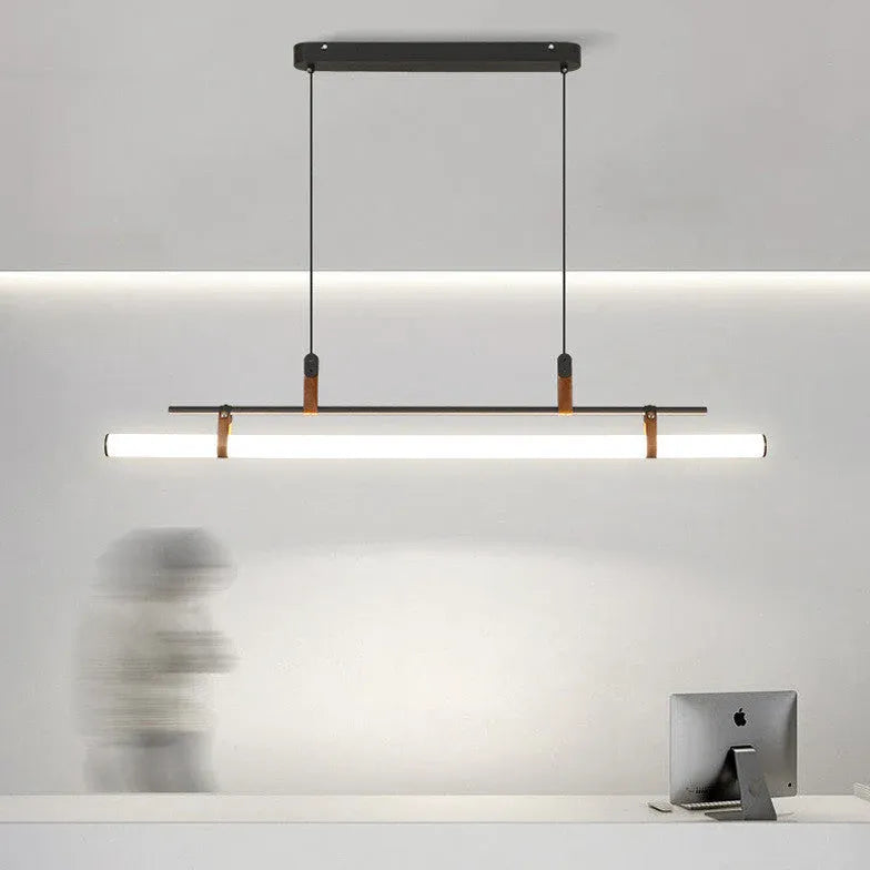 Luz colgante de comedor de LED de metal tubular