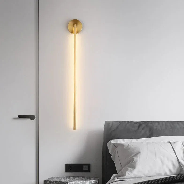 Aplique de pared nórdico led dorado 