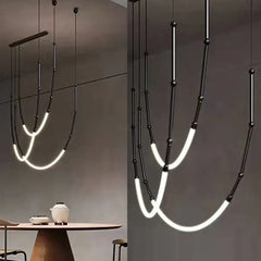 Lámpara colgante LED creativa de líneas de estilo moderno