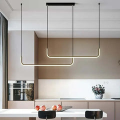 Lámpara Lineal Colgante LED Para Comedor Minimalista