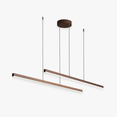 Lamparas LED para cocina diseño lineal rectangular en color marrón