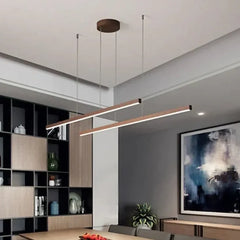 Lamparas LED para cocina diseño lineal rectangular en color marrón
