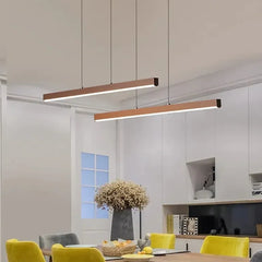 Lamparas LED para cocina diseño lineal rectangular en color marrón