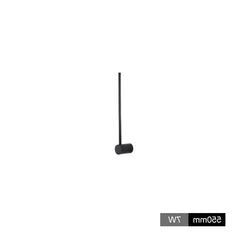 Aplique Negro Lineal y Rotatorio de Estilo Minimalista