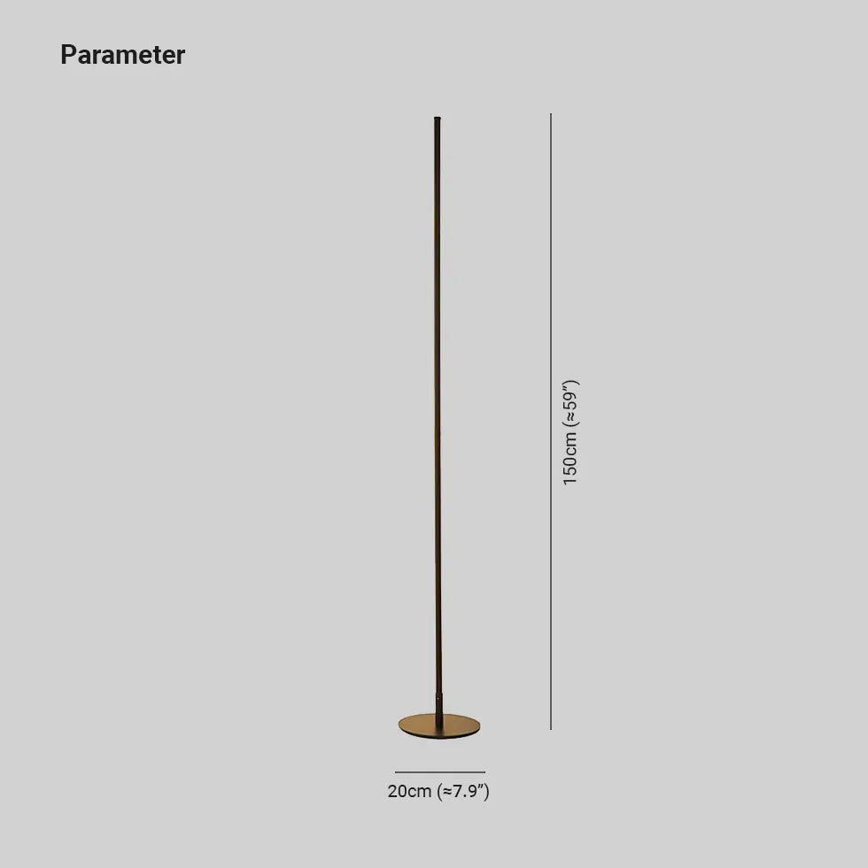 Lámpara de pie minimalista cilíndrica delgada 