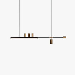 Lampara LED colgante oficina diseño moderno y creativo largo y delgado
