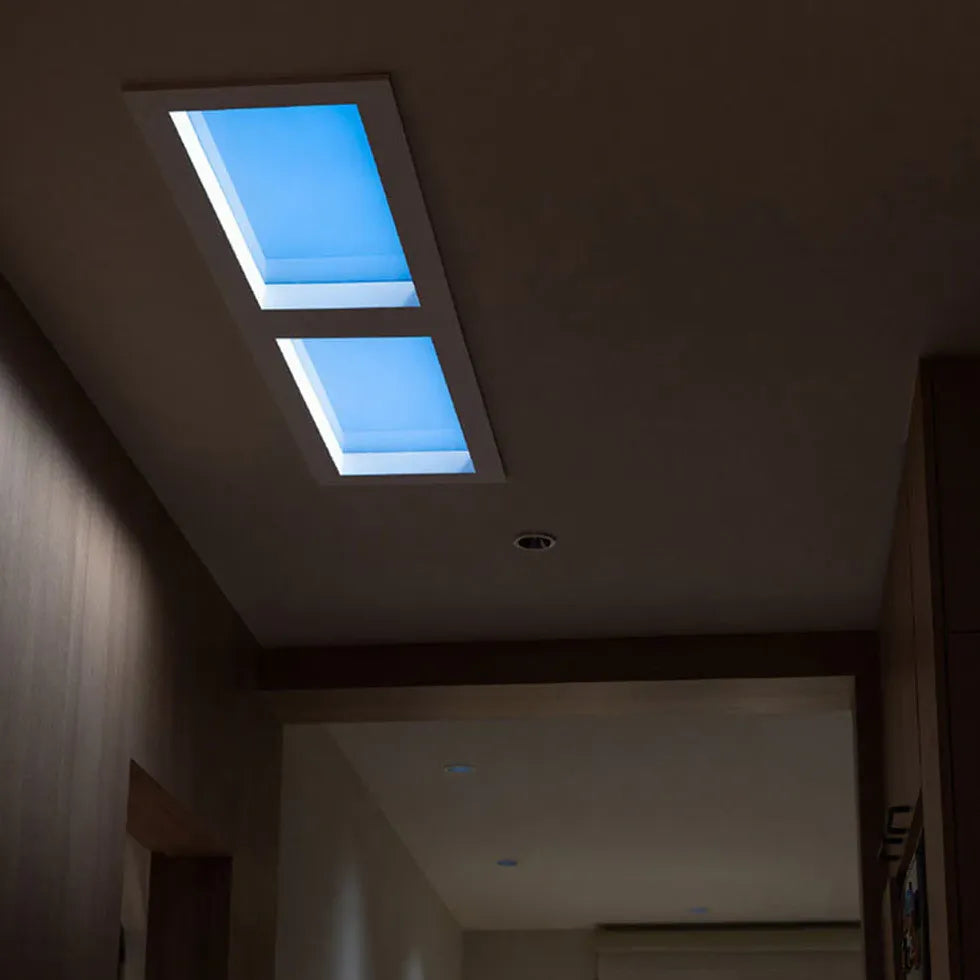 Lamparas de techo para baños luz natural azul