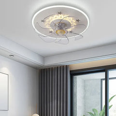 Ventilador de techo pequeño con luz para dormitorio moderno