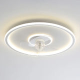 White Irregular Ceiling Fan with Light