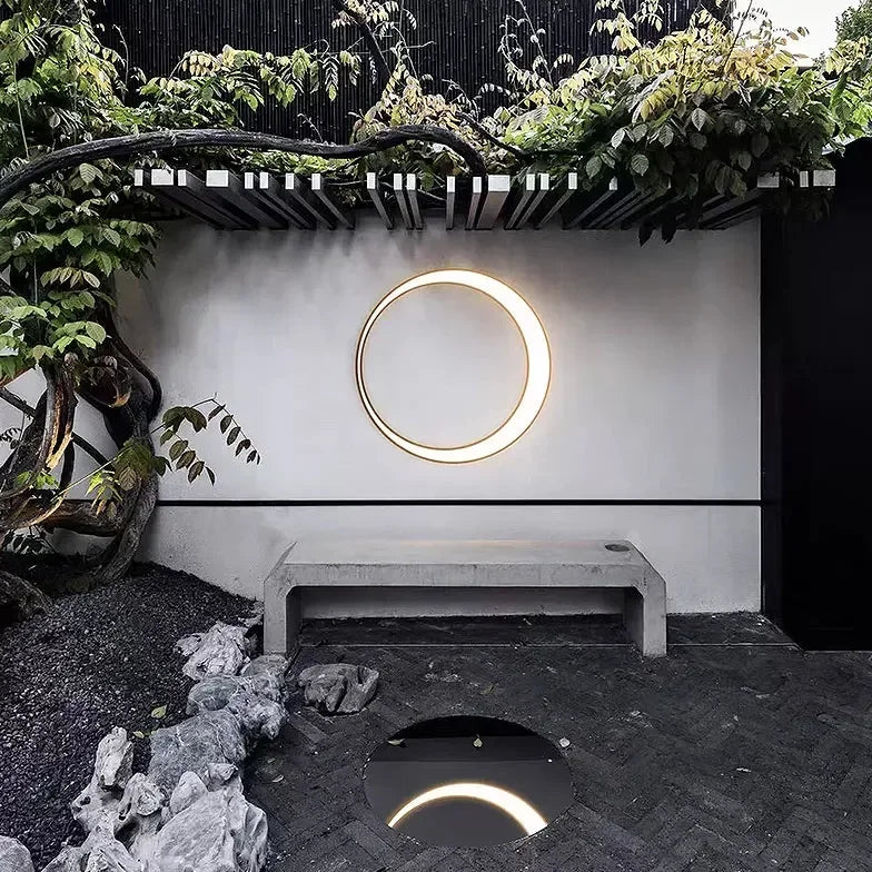 Aplique de Exterior Led Minimalista Forma de Media Luna