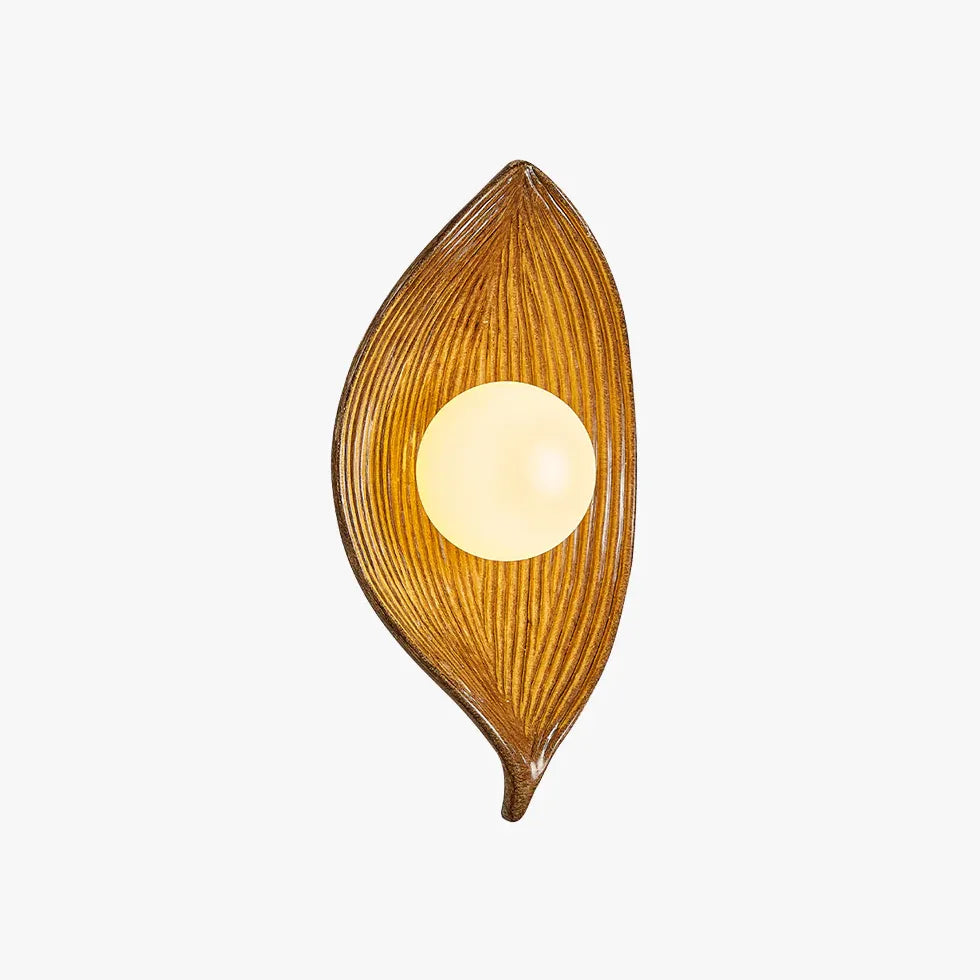 Leaf-Shaped Resin Living Room Wall Light