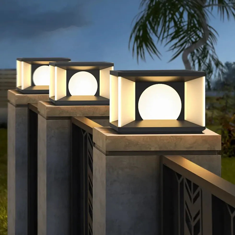 Arch Square Solar Fence Pillar Lights