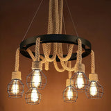 Iron Rope Black Industrial Chandelier