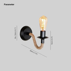 Aplique de pared negro con estilo industrial