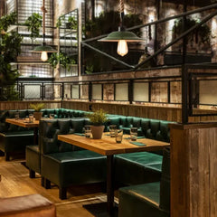 Lámpara colgante de restaurante verde oscuro estilo industrial retro