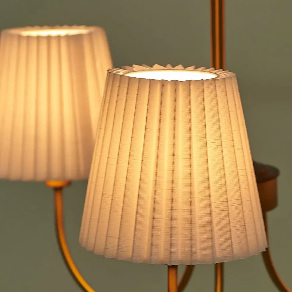 Fabric Lampshade Vintage LED Chandelier