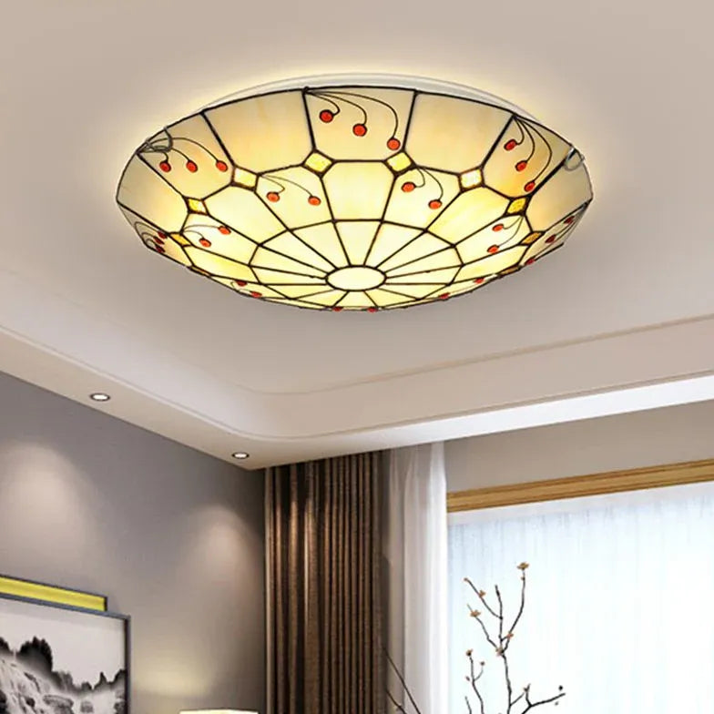 Colorful Round Glass Elegant Ceiling Light