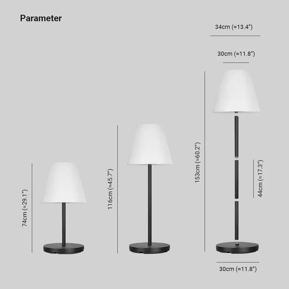 Lampara de pie solar exterior estilo nórdico LED