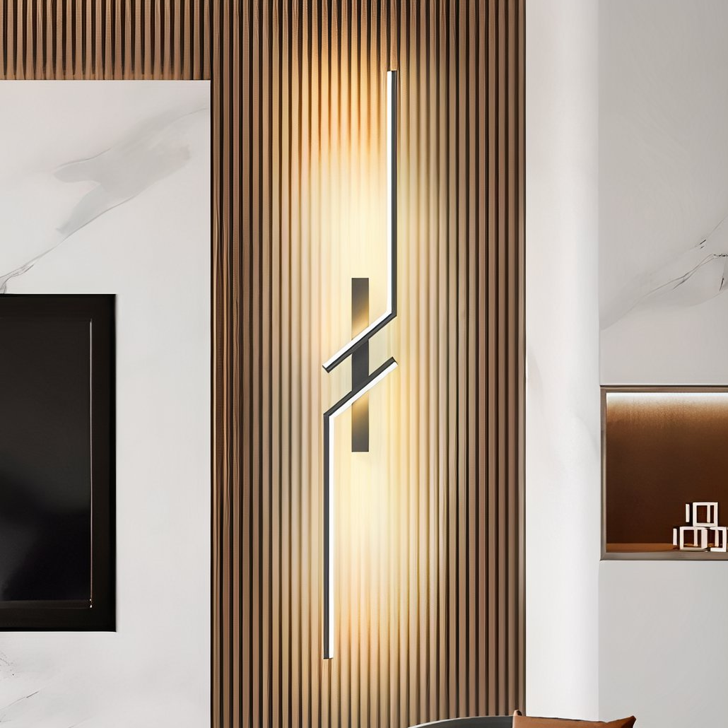 Aplique de diseño minimalista LED con líneas geométricas para salón