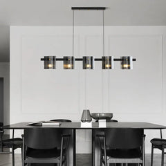 Lámpara colgante de vidrio para comedor de lujo ligero y estilo moderno