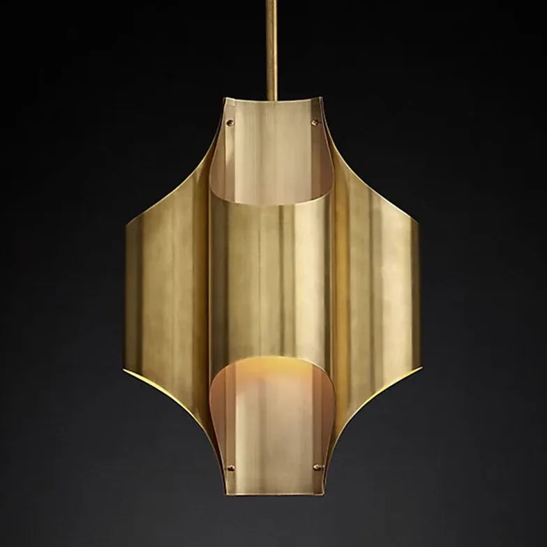 Lampara industrial colgante diseño retro dorado para salón