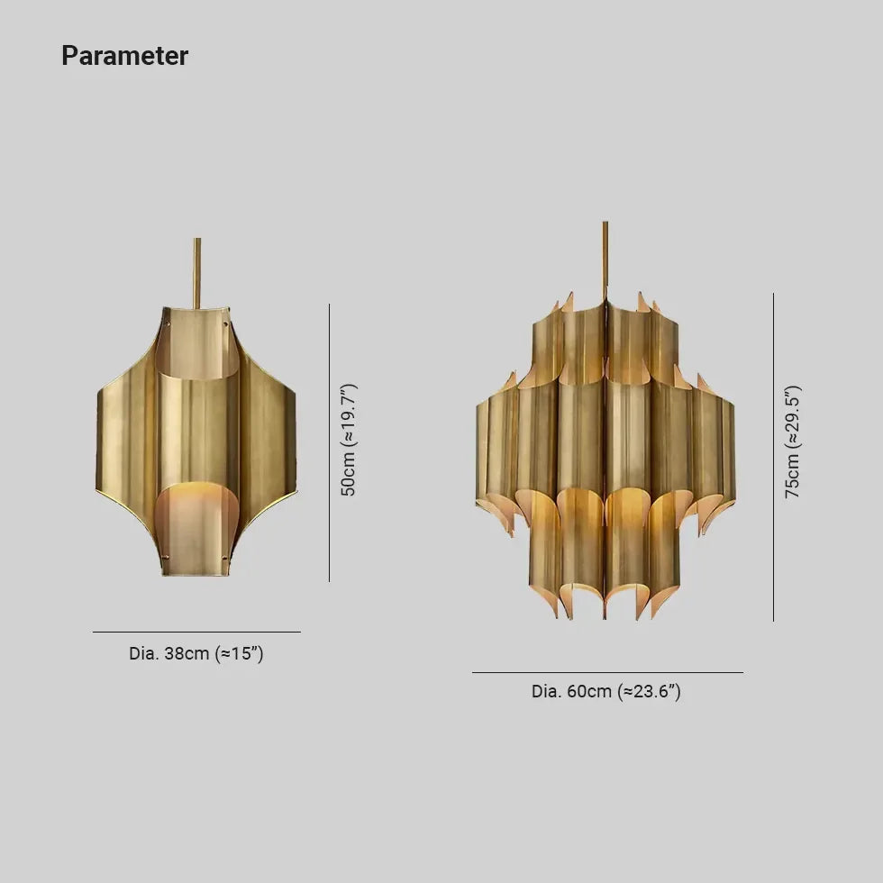 Lampara industrial colgante diseño retro dorado para salón
