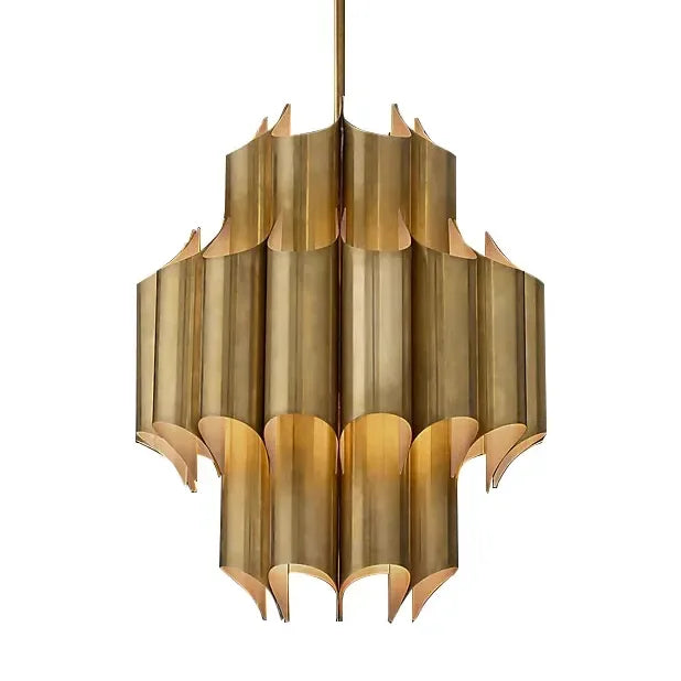Lampara industrial colgante diseño retro dorado para salón