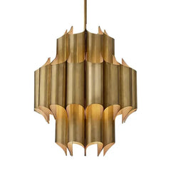 Lampara industrial colgante diseño retro dorado para salón