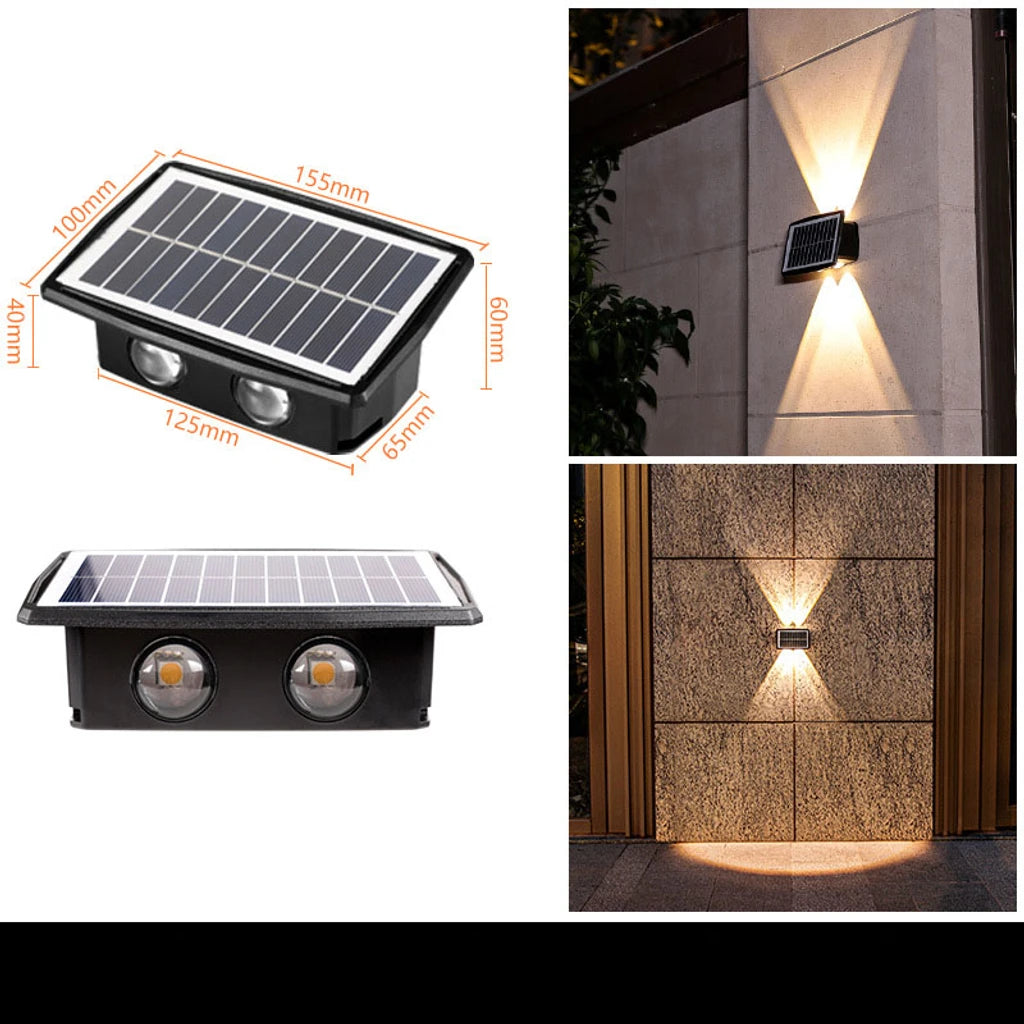 Waterproof Solar Powered Outdoor Wall Decor Light