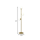 Three Glass White Spheres Modern Floor Lamp