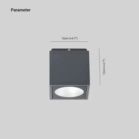 Lámparas de techo para pasillos diseño rectangular negro empotrado