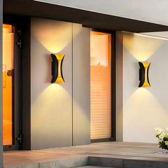 Aplique exterior bidireccional LED de metal diseño moderno para porche