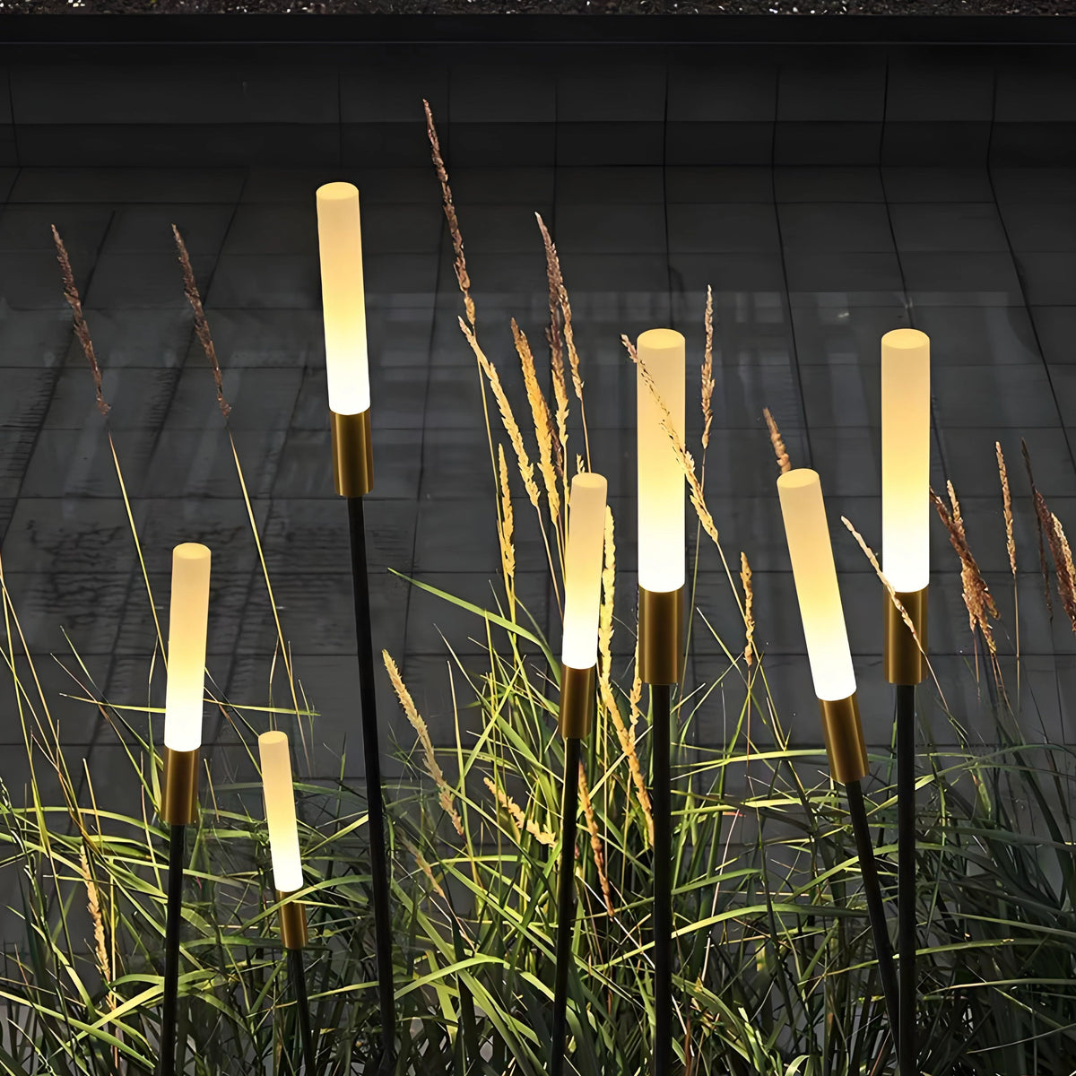 Luces solares para jardín LED IP65 modernas tipo caña