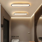 Lámpara de techo LED moderna y ovalada para pasillos con luz suave