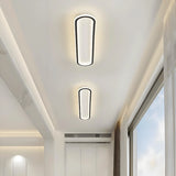 Lámpara de techo LED moderna y ovalada para pasillos con luz suave