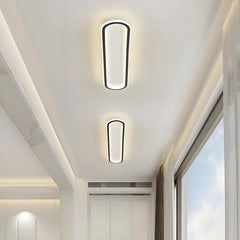 Plafón ovalado LED regulable de estilo moderno para pasillo