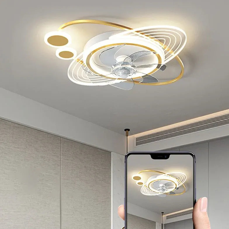 Multi-Ring Streamlined Ceiling Light for Bedroom