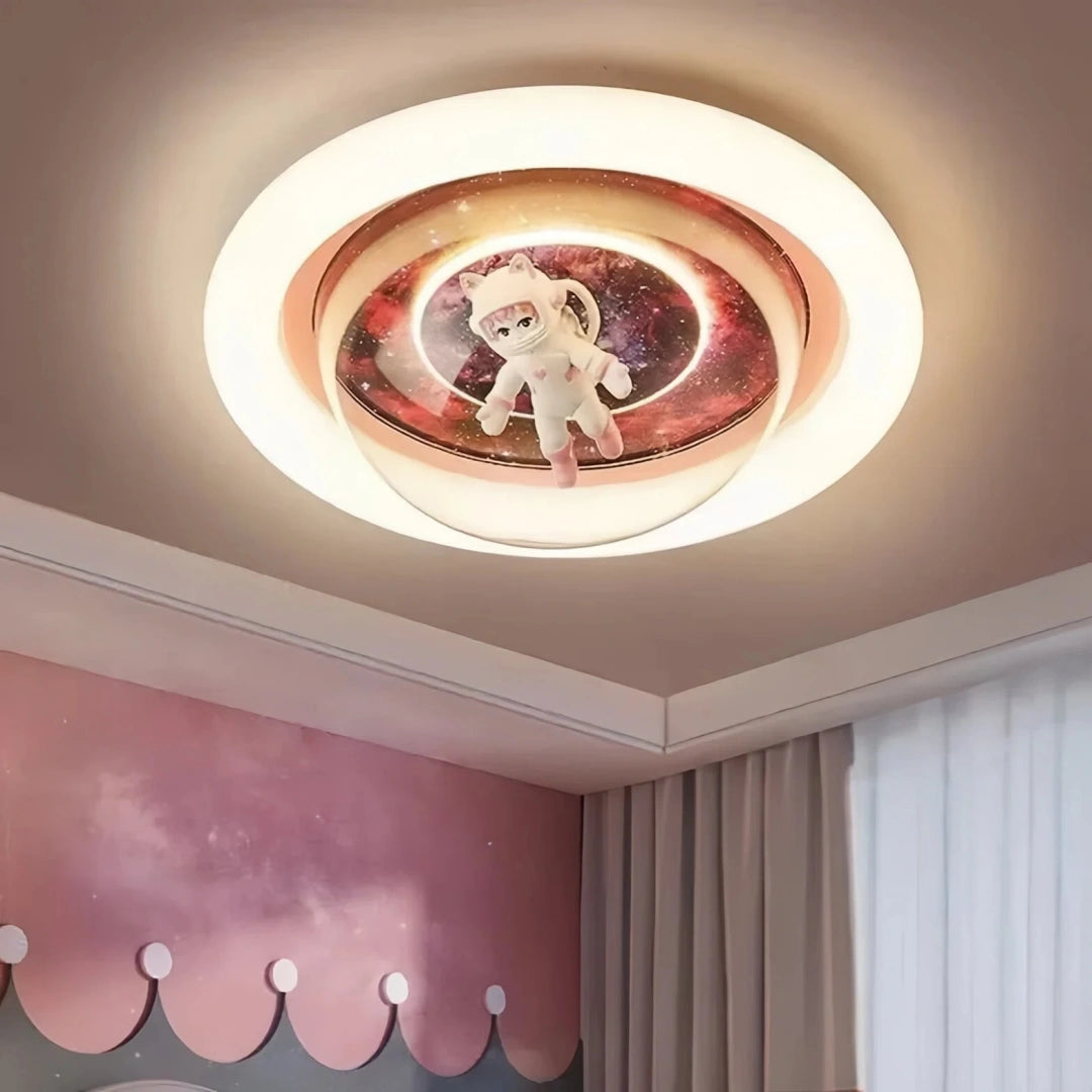 Lámpara de techo astronauta LED regulable para dormitorio infantil moderno