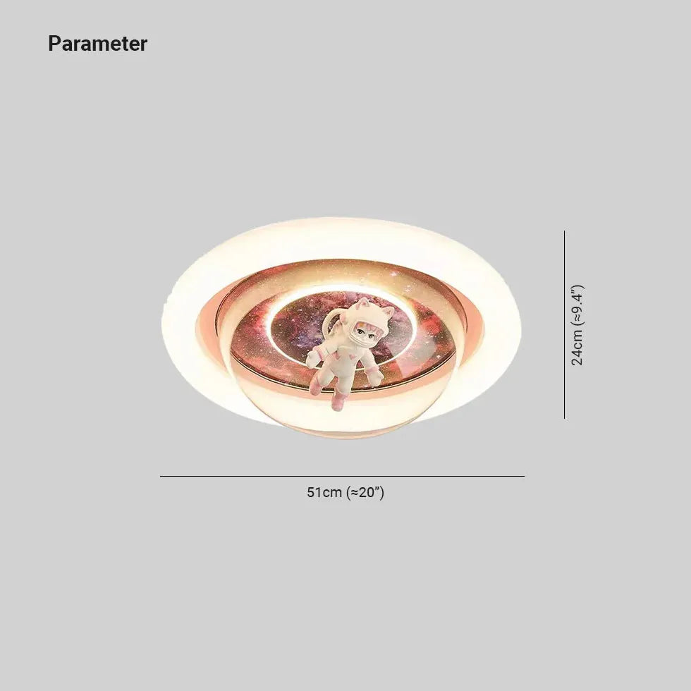 Lampara techo dormitorio juvenil estilo astronauta espacial