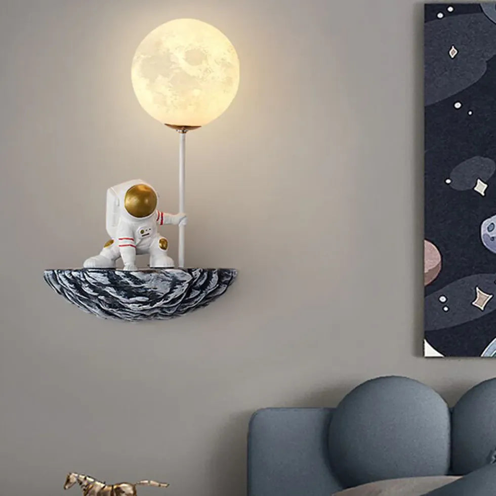 Apliques de pared para dormitorio juvenil estilo astronauta