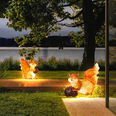 Lámparas de pie exterior con forma de ardilla LED
