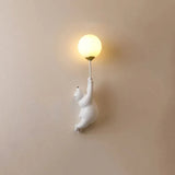 Aplique infantil con diseño de oso y globo led para dormitorio