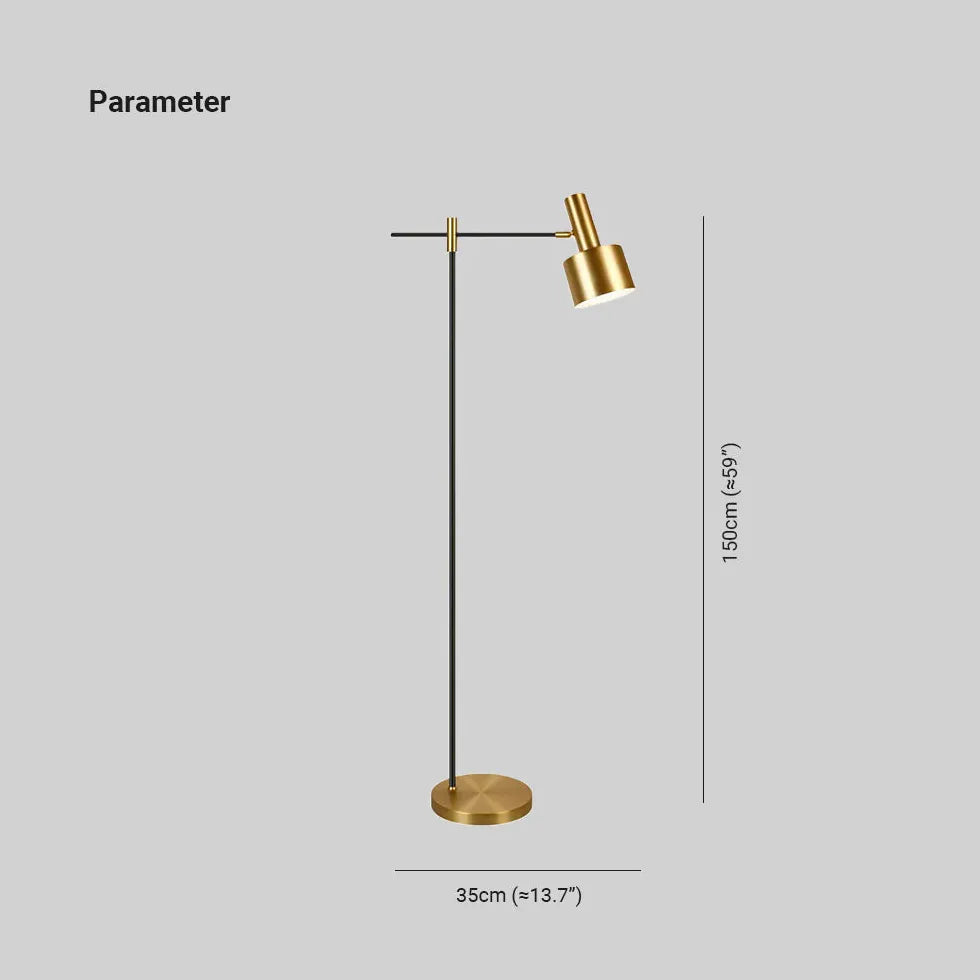 Gold Folding Adjustable Minimalist Modern Floor Lamp