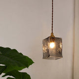 Gold Geometric Glass Bedroom Pendant Light