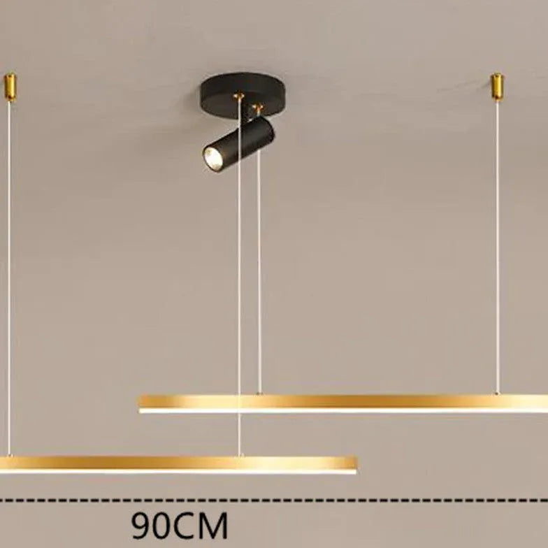 Linear Gold Minimalist Kitchen Pendant Light